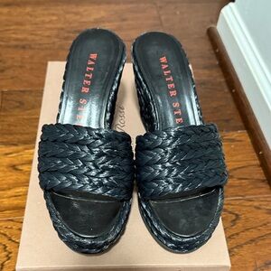 Walter Steiger Black Woven Women's Sandals